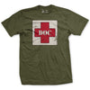 DOC Vintage Cross T-Shirt - OD GREEN