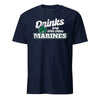 Drinks Well With Other Marines T-Shirt - NAVY