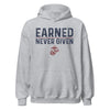 Earned Never Given Hoodie - HEATHER GRAY