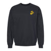 Eagle Globe and Anchor Crewneck Sweatshirt with Gold Logo - Black