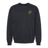Eagle Globe and Anchor Crewneck Sweatshirt with OD Green Logo - Black