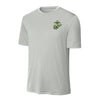 Eagle Globe & Anchor OD Green Left Chest Performance T-Shirt - SILVER
