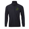 Eagle Globe & Anchor OD Green Performance Quarter Zip Pullover - BLACK