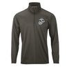 Eagle Globe & Anchor Silver Performance Quarter Zip Pullover - CHARCOAL