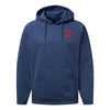EGA Performance Fleece Hooded Sweatshirt - Red Logo - NAVY