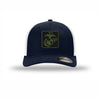 OD Green & Black EGA Flexfit PVC Patch Structured Trucker - NAVY/WHITE