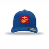 Scarlet & Gold EGA Flexfit PVC Patch Structured Trucker - ROYAL/WHITE
