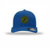 Flexfit USMC Seal OD Green Patch Structured Trucker - ROYAL/WHITE