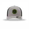 Flexfit Earned Never Given OD Green Patch Structured Trucker - SILVER/BLACK