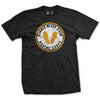 Yellow Footprint Circle T-Shirt - BLACK
