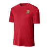 Gold & Silver Eagle Globe & Anchor Performance T-Shirt - RED