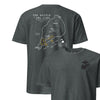 Iwo Jima Landing Map T-Shirt - CHARCOAL HEATHER