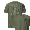 Iwo Jima Landing Map T-Shirt - OD GREEN