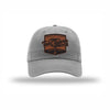 Tun Tavern Born in a Bar Cask Leatherette Patch Dad Hat - GREY