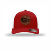 Flexfit Tun Tavern Birthplace Circle Leatherette Patch Structured Trucker - RED/WHITE