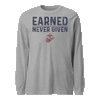 Earned Never Given Vintage Longsleeve T-Shirt - HEATHER GREY