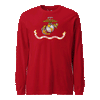 USMC Flag Vintage Longsleeve T-Shirt - RED