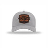 Tun Tavern Born in a Bar Cask Leatherette Patch Structured Hat - GREY
