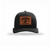 251st USMC Birthday Leatherette Patch Structured Trucker - BLACK/WHITE