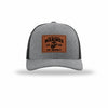 251st USMC Birthday Leatherette Patch Structured Trucker - HEATHER GREY/BLACK