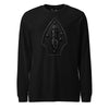 2nd Marine Division Diamond Plate Blackout Long Sleeve T-Shirt - BLACK