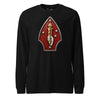 2nd Marine Division Diamond Plate Long Sleeve T-Shirt - BLACK