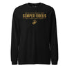 Semper Fidelis Once a Marine Long Sleeve T-Shirt - BLACK