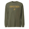 Semper Fidelis Once a Marine Long Sleeve T-Shirt - OD GREEN