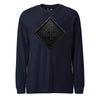 4th Marine Division Diamond Plate Blackout Long Sleeve T-Shirt - NAVY