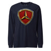 3rd Marine Division Diamond Plate Long Sleeve T-Shirt - NAVY