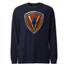 5th Marine Division Diamond Plate Long Sleeve T-Shirt - NAVY