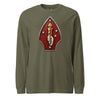2nd Marine Division Diamond Plate Long Sleeve T-Shirt - OD GREEN