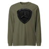 3rd Marine Division Diamond Plate Blackout Long Sleeve T-Shirt - OD GREEN