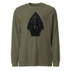 2nd Marine Division Diamond Plate Blackout Long Sleeve T-Shirt - OD GREEN