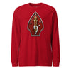 2nd Marine Division Diamond Plate Long Sleeve T-Shirt - RED