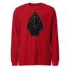 2nd Marine Division Diamond Plate Blackout Long Sleeve T-Shirt - RED