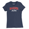 Women's Marine Mom Arch T-Shirt - NAVY