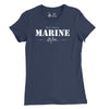 Women's Marine Mom Stencil T-Shirt - NAVY