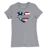 Women's Marine Mom Heart T-Shirt - HEATHER GREY