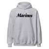 Marines Script Hoodie - HEATHER GRAY