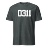 MOS Number Custom Shirt White- Leatherneck For Life - Charcoal Heather
