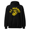 Old School Eagle Globe & Anchor Hoodie - Black