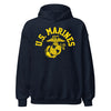 Old School Eagle Globe & Anchor Hoodie - Navy