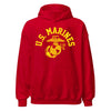 Old School Eagle Globe & Anchor Hoodie - Red