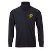 Old School Gold Performance Quarter Zip Pullover - BLACK