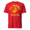 Old School Gold Custom T-shirt- Leatherneck For Life - Red