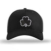 Black out Shamrock Structured Hat - BLACK