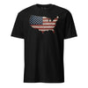 We the People Wooden Flag T-Shirt - BLACK