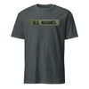 U.S. Marines OD Green Uniform Tape T-Shirt - CHARCOAL HEATHER