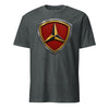 3rd Marine Division Diamond Plate T-Shirt - CHARCOAL HEATHER